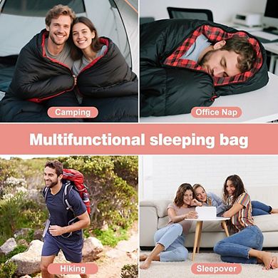 Double Sleeping Bag, Queen Size, All Season, Lightweight & Waterproof