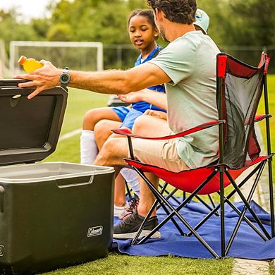 Mesh Quad Camping Chair with Carry Bag & Adjustable Arms