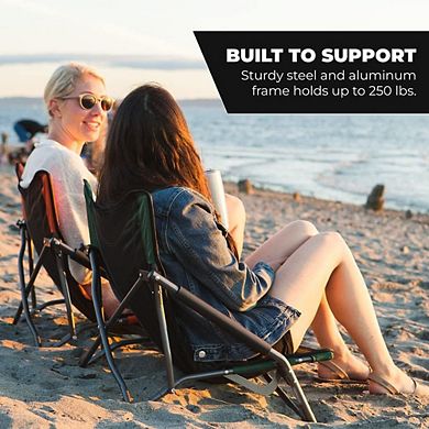 Folding Camp Chair with Carry Bag for Camping, Beach, Picnic & Events