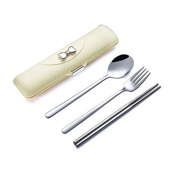 3 pc Stainless Steel Travel Cutlery Set for Camping