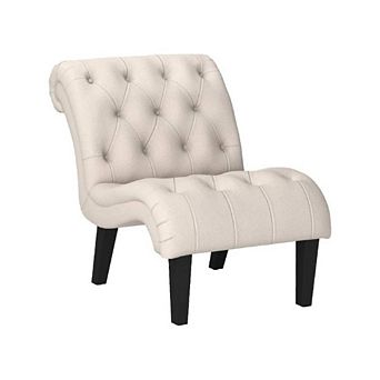 TUFTED UPHOLSTERED LOUNGE ACCENT CHAIR