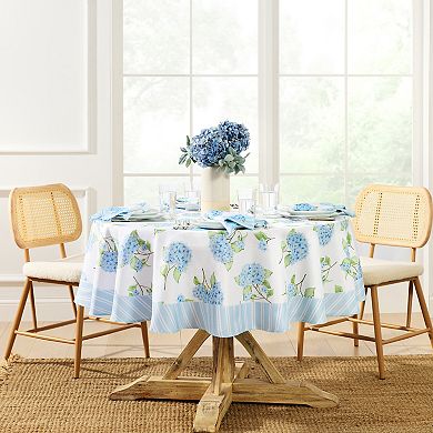 Nantucket Hydrangea Garden 70" Round Tablecloth
