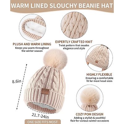 3-Piece Winter Set: Cozy Beanie, Long Scarf, Touchscreen  display picture 3