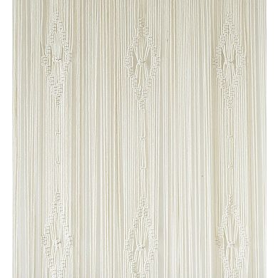 Macrame Cotton Curtain, Boho Style, 35"W x 70"L, Handmade for Bedrooms, Living Rooms, Weddings