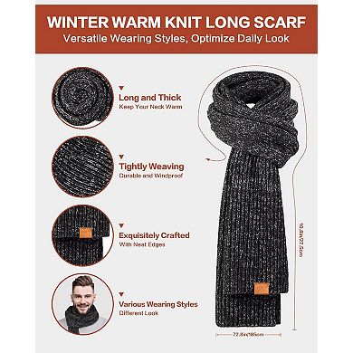 Unisex Winter 3-Piece Set: Touchscreen Gloves, Foldable Hat, Thick Scarf - for Cold Weather