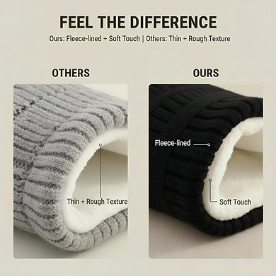 4-Piece Winter Gift Set: Knit Beanie, Long Scarf, Touchscreen Gloves, Fleece Headband