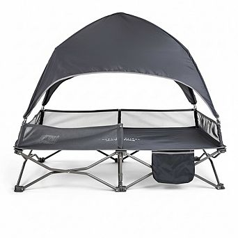 Go With Me Bungalow Deluxe Portable Travel Cot - Durable, Safe, & Stylish for Indoor/Outdoor Use