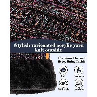 Women's Winter 3-Piece Set: Slouchy Beanie, Touchscreen Gloves, Long Scarf