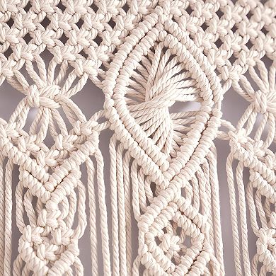 Handmade Macrame Curtain, 100% Cotton, Boho Decor, Adjustable Width, Unique Home Decor