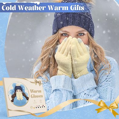 4 Pairs Women's Touchscreen Winter Mittens - Lightweight, Stylish, Diverse Colors Cold Weather