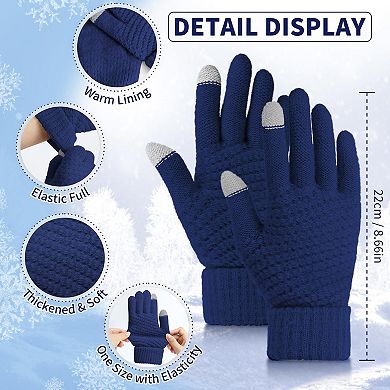 4 Pairs Women's Touchscreen Winter Mittens - Lightweight, Stylish, Diverse Colors Cold Weather