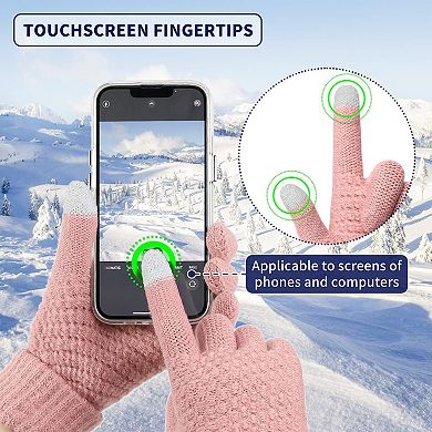 4 Pairs Women's Touchscreen Winter Mittens - Lightweight, Stylish, Diverse Colors Cold Weather