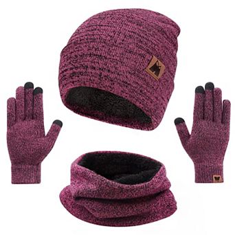 Warmth & Touchscreen Friendly 3 pc Winter Set - Hat, Scarf, Gloves