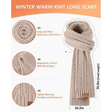 Women's Winter Hat, Scarf, Gloves Set - Pom Fleece Lined, Touchscreen, Stylish