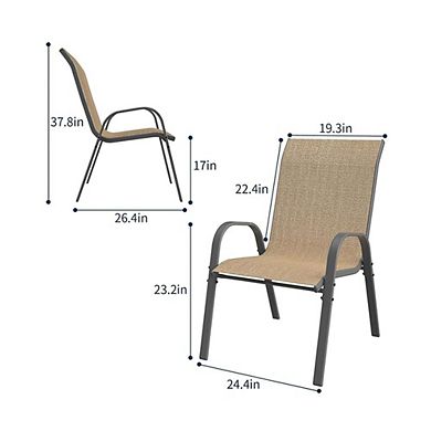 ALL WEATHER STACKABLE PATIO CHAIR