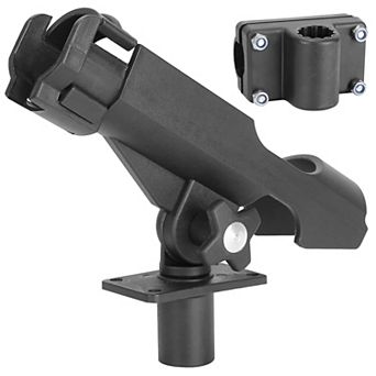 Boat Fishing Rod Holder 360° Rotatable Kayak Side Mount with Adjustable Folding Clamp