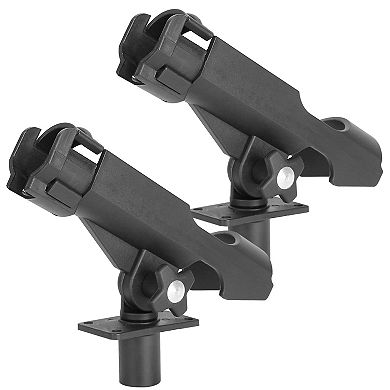 Boat Fishing Rod Holder 360° Rotatable Kayak Side Mount with Adjustable Folding Clamp