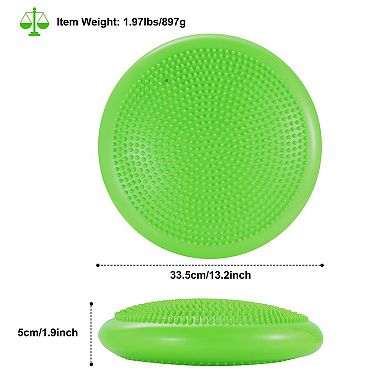 Inflatable Balance Disc Wobble Cushion with Air Pump Fitness, Exercise & Stability Trainer