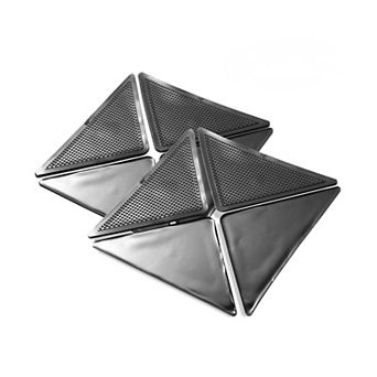 8 pc Non-Slip Area Rug Gripper Pads Anti-Curling, Self-Adhesive, Reusable & Floor Safe