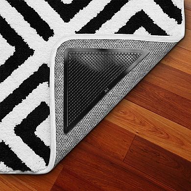 8Pcs Non-Slip Area Rug Gripper Pads Anti-Curling, Self-Adhesive, Reusable & Floor Safe