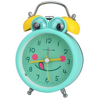 Cute Alarm Clock, Traditional Dual Bell Design, Loud Alarm Frog Shape Design for Home 3.4"x2.1"x5.1"