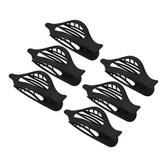 6 pc Plastic Hair Claws Hair Barrettes for Women 4.69"x1.89"x1.02"
