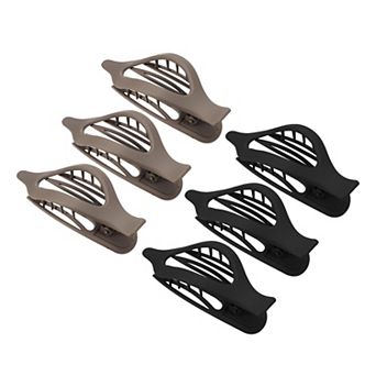6 pc Plastic Hair Claws Hair Barrettes for Women 4.69"x1.89"x1.02"