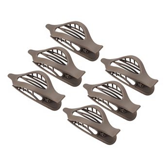 6 pc Plastic Hair Claws Hair Barrettes for Women 4.69"x1.89"x1.02"