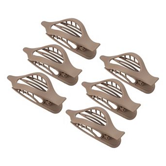 6 pc Plastic Hair Claws Hair Barrettes for Women 4.69"x1.89"x1.02"