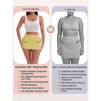 Women's Tummy Control Boyshorts Mid-Waisted Hip Lifting Lightweight Seamless Slip Shorts