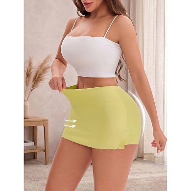 Women's Tummy Control Boyshorts Mid-Waisted Hip Lifting Lightweight Seamless Slip Shorts