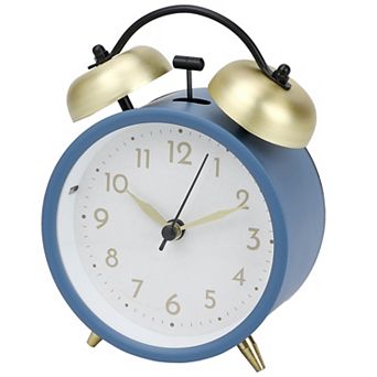 Minimalist Style Alarm Clock, Durable Metal Casing, Loud Alarms for Heavy Sleepers 3.8"x2.2"x5.3"