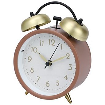 Minimalist Style Alarm Clock, Durable Metal Casing, Loud Alarms for Heavy Sleepers 3.8"x2.2"x5.3"