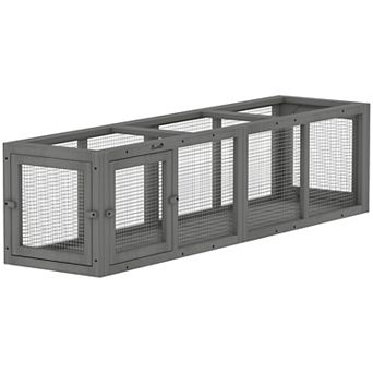 PawHut Outdoor Cat Tunnel, Extendable Pet Enclosure with 3 Doors