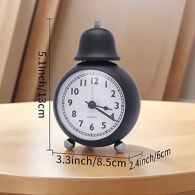 Spherical Alarm Clock, Single Bell Design, Loud Alarm, Bell on Top for Bedroom 3.3"x2.4"x5.1"