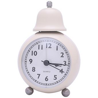Spherical Alarm Clock, Single Bell Design, Loud Alarm, Bell on Top for Bedroom 3.3"x2.4"x5.1"