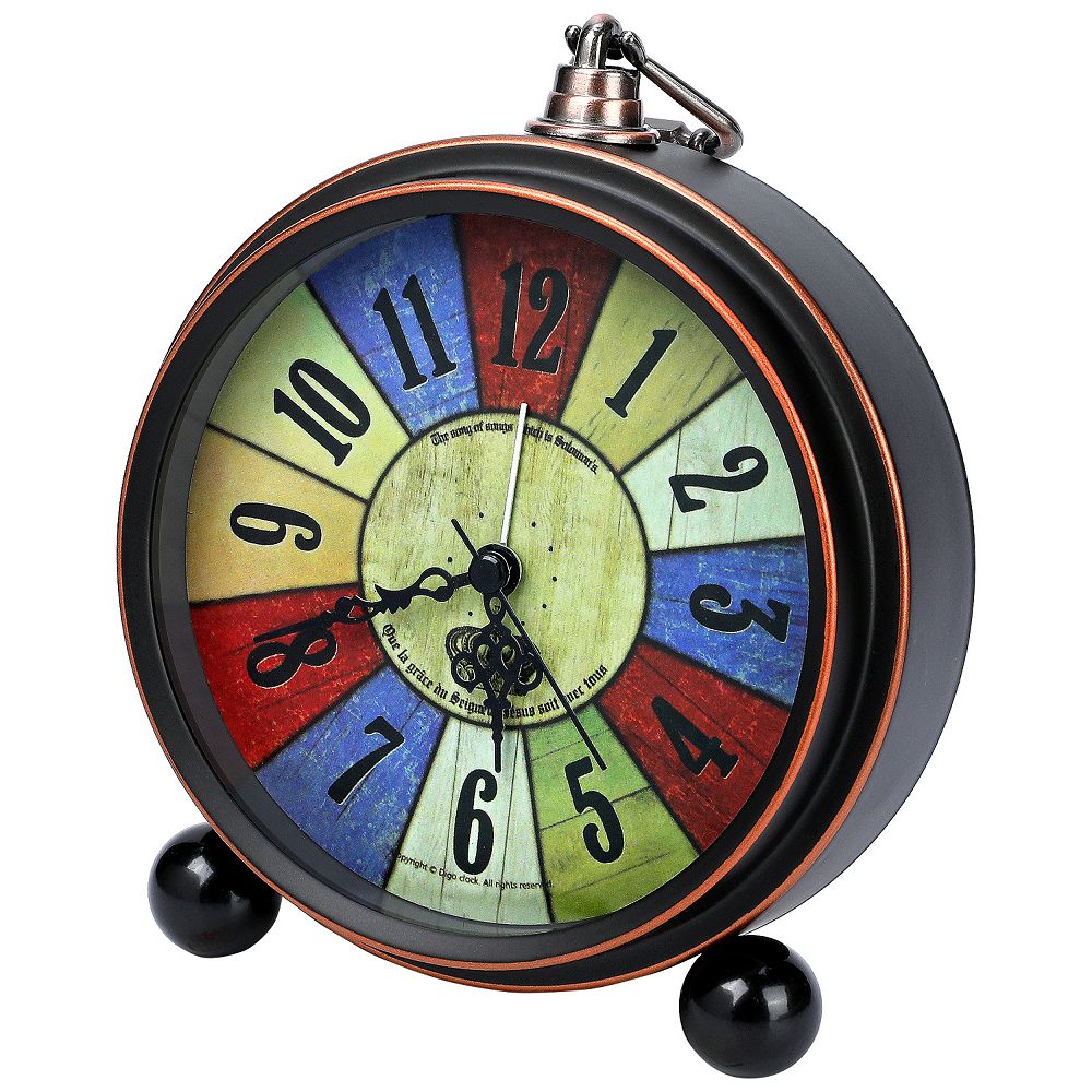 Vintage Mechanical Alarm Clock, Metal Casing, Spherical Base for ...
