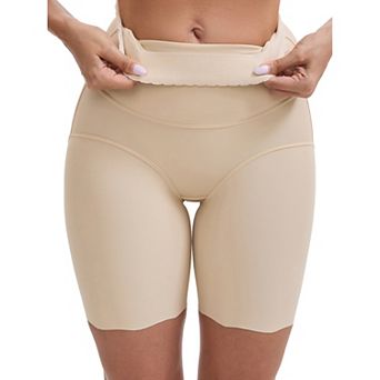Women's High Rise Tummy Control Shaping Boyshorts Ice Silk Elastic Hip-Lifting Thigh Slimmers