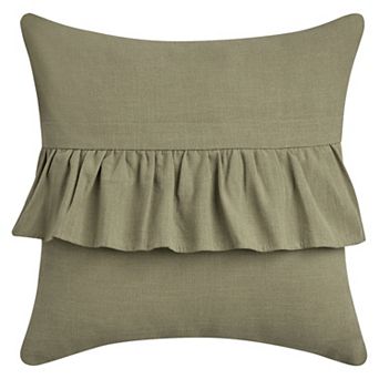 1 pc Boho Solid Throw Pillow Covers Ruffles Decorative Cushion Cases for Sofa Home Decor 18x18 Inch
