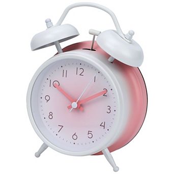 Gradient Design Alarm Clock, Traditional Dual Bell Design, Loud Alarm, for Bedroom 4.6"x2.2"x6.3"