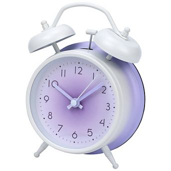 Gradient Design Alarm Clock, Traditional Dual Bell Design, Loud Alarm, for Bedroom 4.6"x2.2"x6.3"