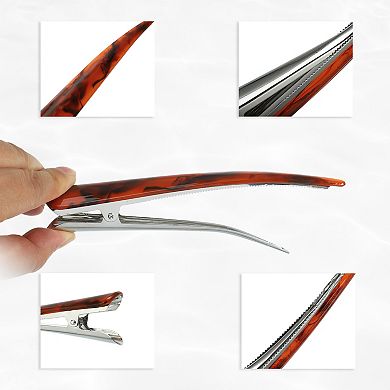 6Pcs Long Metal Duckbill Hair Clips Crocodile Clips 0.83"