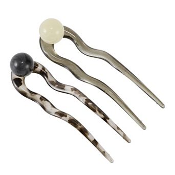 2 pc Grace U-shaped Hair Pins Hairdo Clip for Women 5.12"x1.42"x0.59"
