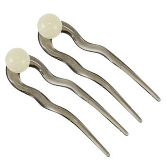 2 pc Grace U-shaped Hair Pins Hairdo Clip for Women 5.12"x1.42"x0.59"
