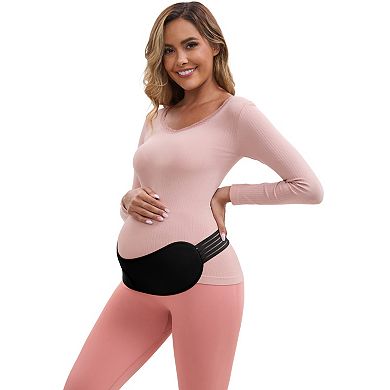 Women's Adjustable Belly Support Bands Back Brace Straps Soft Breathable Pregnancy Abdominal Belt