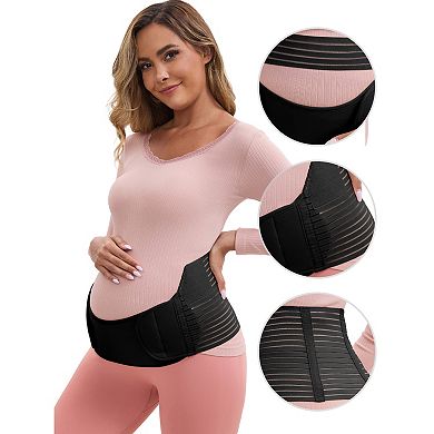 Women's Adjustable Belly Support Bands Back Brace Straps Soft Breathable Pregnancy Abdominal Belt