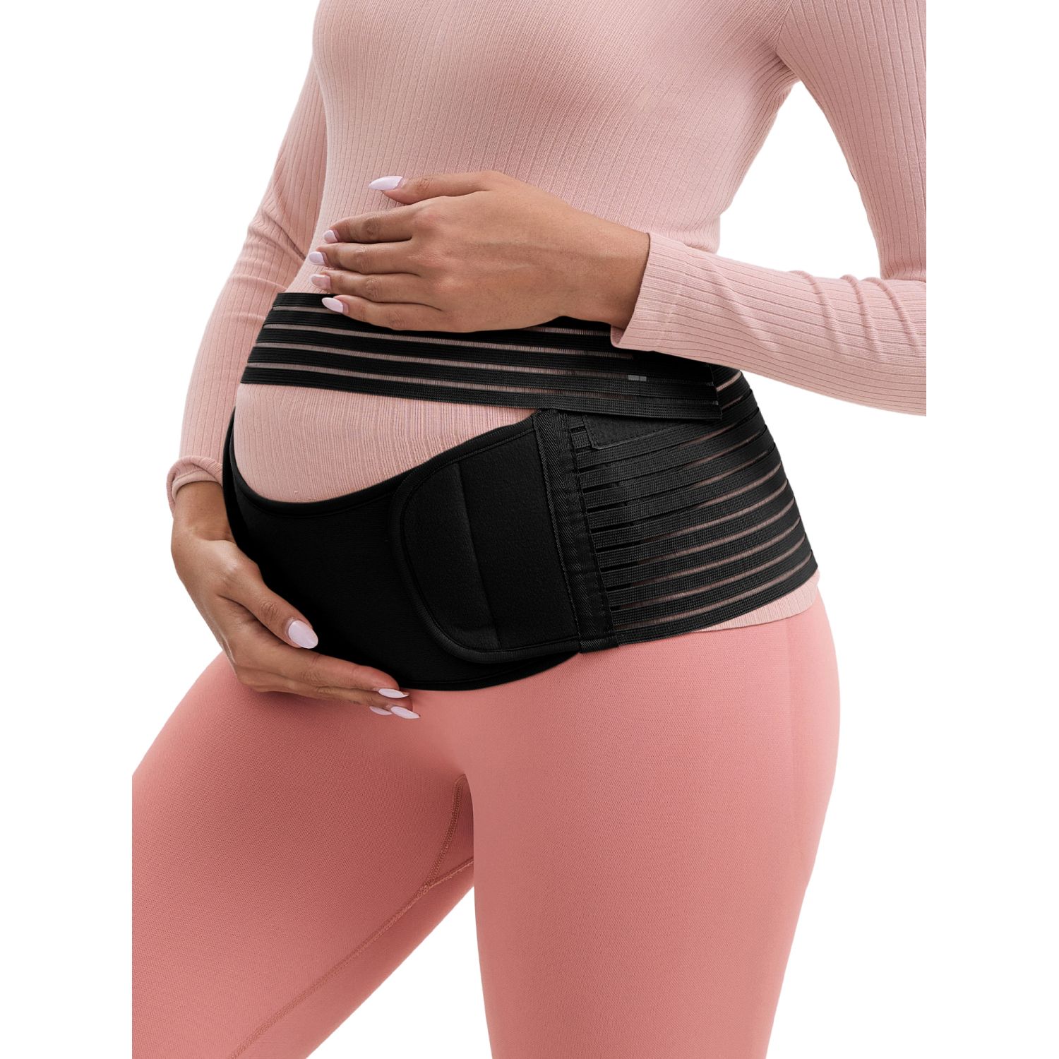 Aussie Wardrobe Collection Maternity Belly Band – Black Pregnancy Support Strap