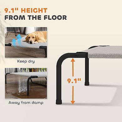PawHut Elevated Dog Bed Outdoor Dog Bed for Large Breeds 59.8"