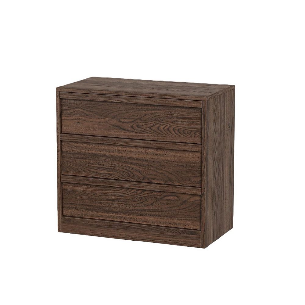 3 drawer modern gallery dresser walnut brown - room essentials 3 Drawer Dresser for Bedroom, Walnut Nightstand 3 Chest of Drawers with Large Storage, Small Bedside Table for Living Room, Nursery, Entryway