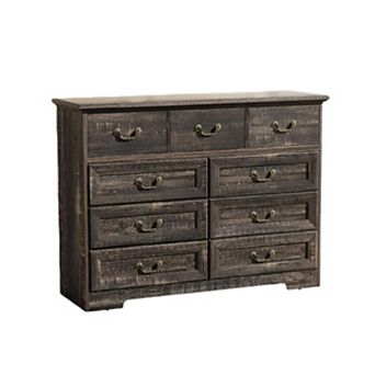 9-Drawer Dresser for Bedroom, Wide Dressers Wood Vintage Chest of Drawers with Natural Texture